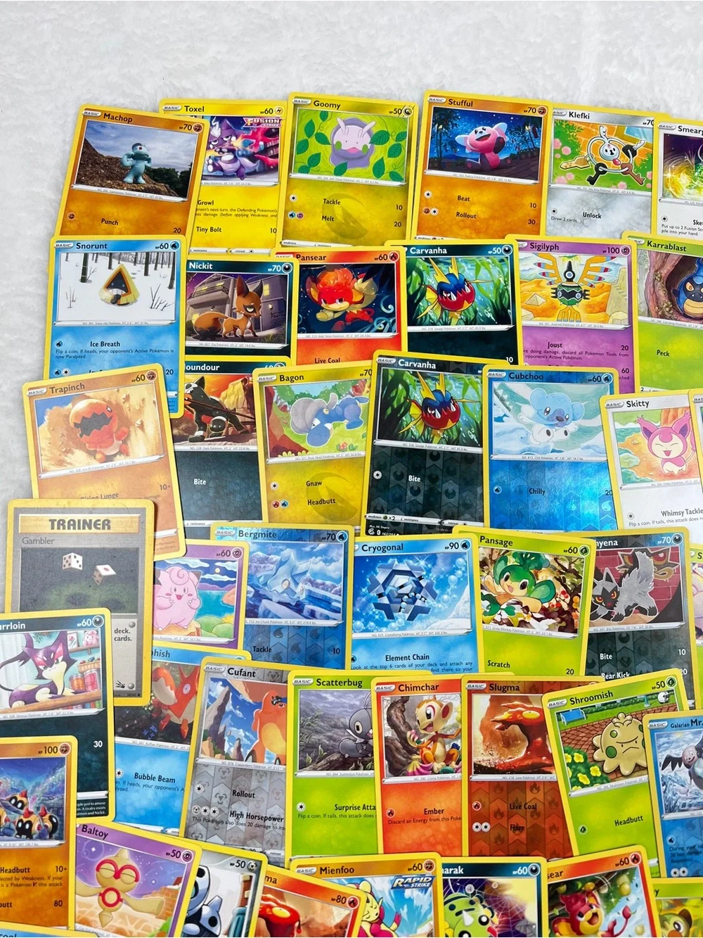 Pokemon Card Lot 100+ Cards Vintage Modern Reverse Holo Pikachu Fossil Trainer